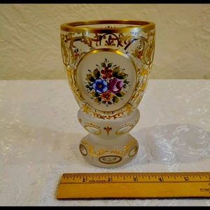 Antique Bohemian  Moser Czech Goblet Gold 24Kt!!